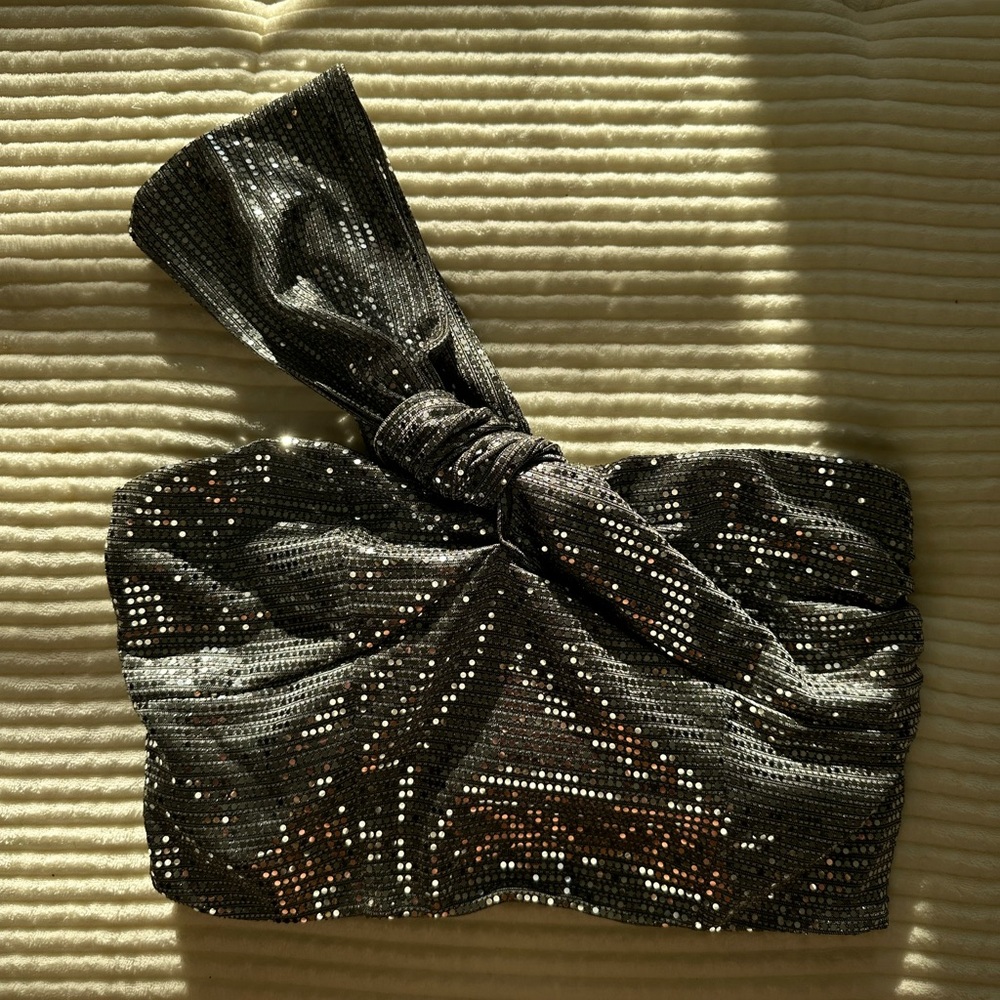 Boutique, cropped, sequined bralette style top